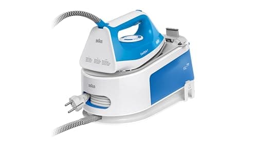 Image of Braun CareStyle 1 Pro IS1012BL, Steam Generator Iron with FreeGlide 3D Technology, SuperCeramic Coating, Vertical Ironing, AntiDrip, 1.5L Water Tank, 2200W, Blue
