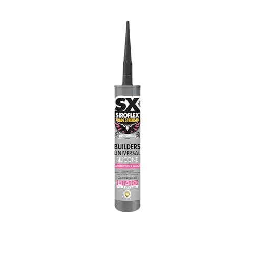 Image of SX Siroflex Builders Universal Silicone Black – Low Modulus Neutral Curing Odourless Providing Adhesion and Resistance to UV Weather – 310ml