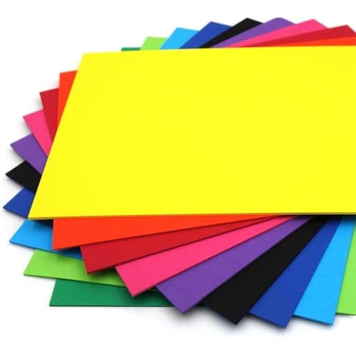 Image of Hawksbill 10 Vivid Colours A4 Bright Coloured Card 220gsm – 60 Sheets Premium Craft Card for Arts Crafts Scrapbooking & Cutting Machines