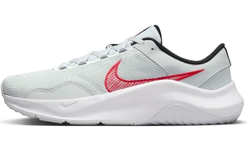 Image of NIKE Men's Legend Essential 3 Next Nature Low, Pure Platinum University Red White Black, 6 UK