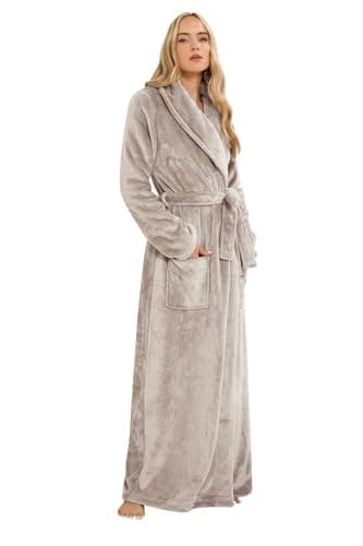 Image of Long Tall Sally - Lts Tall Brown Super Luxe Maxi Dressing Gown - Women's