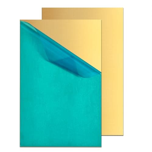 Image of H62 Brass Sheet 150mm x 100mm x 0.5mm, Solid Brass Shim Plate for DIY Crafts, Electrical Projects, Model Making & Industrial Use(2 Pcs)