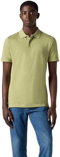Image of Levi's Men's Short Sleeve Polo Shirt Housemark with Stretch, Slim Fit, Green (Sage), M