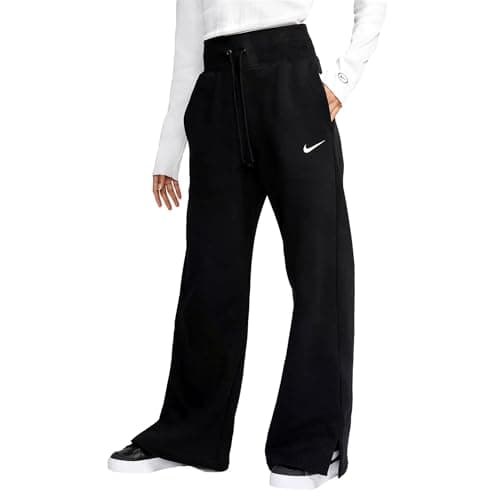 Image of NIKE DQ5615-010 W NSW PHNX FLC HR Pant Wide Pants Women's Black/sail M