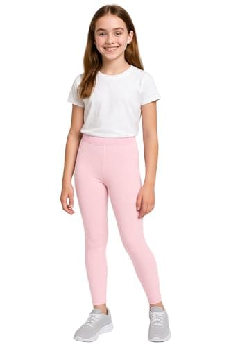 Image of PopCouture Girls Premium Dance & Gymnastics Sports Activewear Leggings Baby Pink 7-8 Years