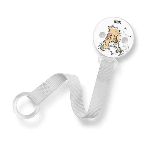 Image of NUK Disney Winnie The Pooh Dummy Band & Clip | for All Soothers with and Without Ring | Resilient and Shatter-Proof | 1 Count