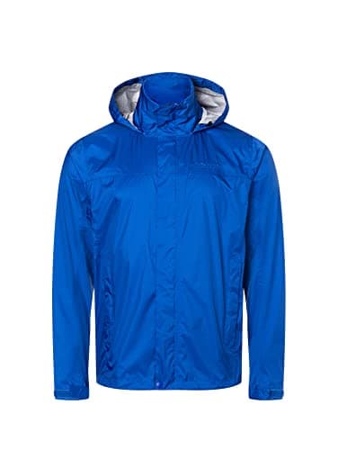 Image of Marmot Men's Waterproof Jacket, Lightweight Hooded Rain Jacket, Windproof Raincoat, Breathable Windbreaker, Ideal for Running and Hiking, Dark Azure, S