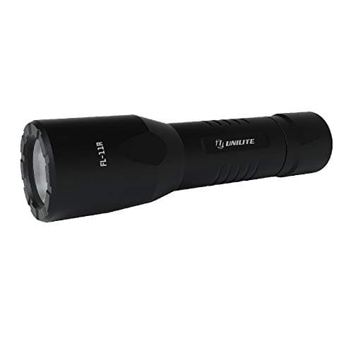 Image of Unilite FL-11R USB Rechargeable High Power LED Flashlight Torch | 1100 Lumen | 1 Metre Submersible | IP67 Rating | 270 Metre Beam Range