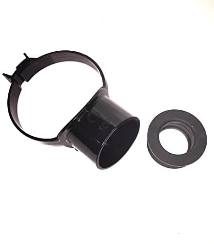 Image of Floplast Soil Pipe Black Strap Boss with 32mm Rubber Boss Adapter