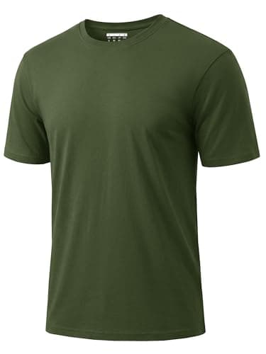 Image of Cavva T Shirts for Men UK Short Sleeve UPF 50+ Lightweight Moisture Wicking Crew Neck Tee Shirts Army Green M