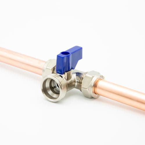 Image of Plumb Bliss Washing Machine Valve - Tee (15mm x 15mm x 3/4")