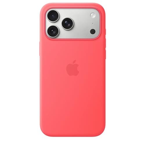 Image of Apple iPhone 17 Pro Max Silicone Case with MagSafe – Bright Guava 