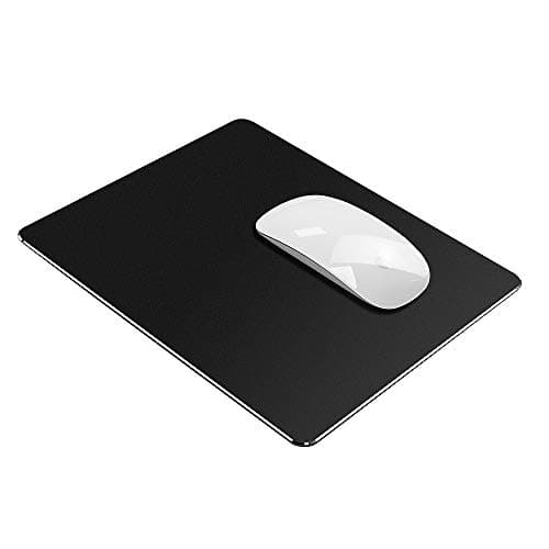 Image of VAYDEER Gaming Mouse Pad Hard Metal Slim Aluminum Mouse Pad Mat Waterproof Quick and Accurate Move Non-Slip Base, Smooth Surface, Anti-Fray Stitched Edges for Gaming and Office(Medium,black,24*20cm)