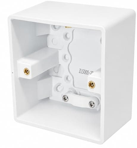 Image of Éabcon Extra Deep Surface Mounted Back Box/Pattress 1 Gang Single 47mm - White