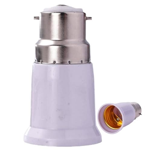 Image of B22 to E27 Socket Converter, BC to ES Lamp Base Adapter,Light Bulb Lamp Holder Bayonet Toscrew Converter & Edison Adapter,Ceiling Fan Light Fitting Converters,for Led/CFL/Incandescent Bulbs (1pcs)
