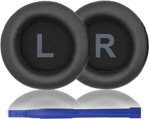Image of Aiivioll Earpads Replacement for AKG Pro Audio K52 K72 K92 M220 K240 K241 K242 K271 K272 K340 K550 K551 K553 S MKII MK2, Ear Pads Cushions with Protein Leather (Black)
