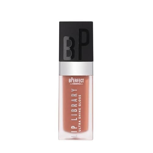 Image of BPerfect Lip Library Lip Gloss – High-Shine Hydrating Gloss with Jojoba Oil – Shade Sweet Escape (Warm Cinnamon Nude)