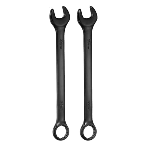Image of sourcing map 2pcs Metric Combination Wrench 22mm 12-Point Box & Open End Double Ended Wrenches Spanners Tools for Household Automotive Machinery DIY Repair, Black