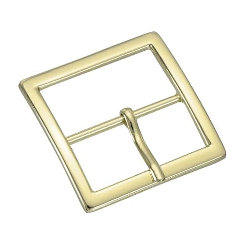 Image of sourcing map Metal Roller Buckle, 1.5 Inch Single Prong Belt Buckle Square Center Bar Buckles for Leather Craft Accessories Belt, Gold