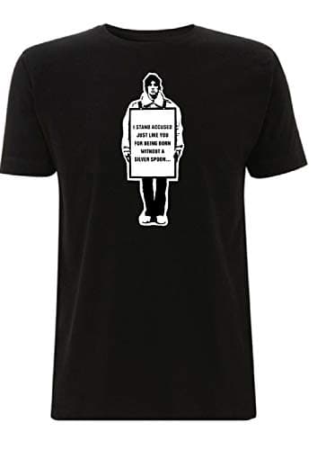 Image of Time 4 Tee The Verve T Shirt This is Music Single Poster Ashcroft Lyrics 1990s Indie (Large, Black)