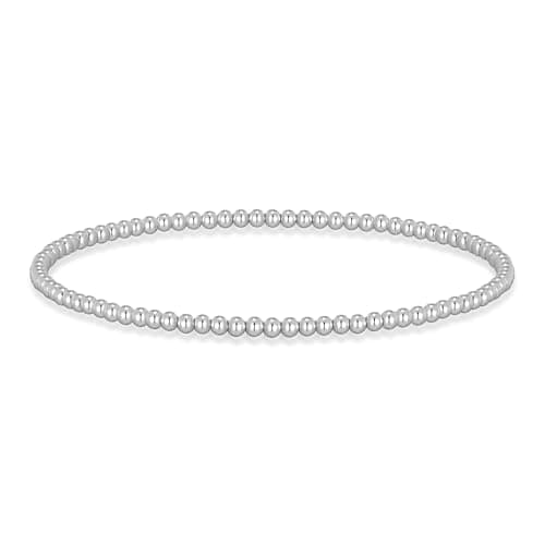 Image of Philip Jones Silver Plated Small Beaded Stretch Bracelet