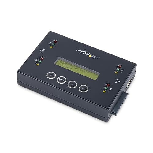 Image of StarTech.com 1:1 Standalone Hard Drive Duplicator & Eraser, USB Thumb Drive and SATA HDD/SSD Disk Cloner & Eraser, LCD display, TAA Compliant, OS Independent (SU2DUPERA11)