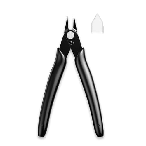 Image of Wire Cutters, Flush Cutters Precision Spring-Loaded Side Cutter, Heavy Duty Diagonal Cutting Pliers in CRV Steel for Electrical, Home DIY, Jewelry Crafts, Coil Making Tools (#1 Black)