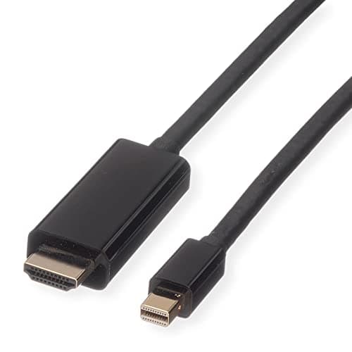 Image of ROLINE Mini Displayport cable with HDMI connector M / M | Screen video and audio transmission PVC sheathing in black 3m