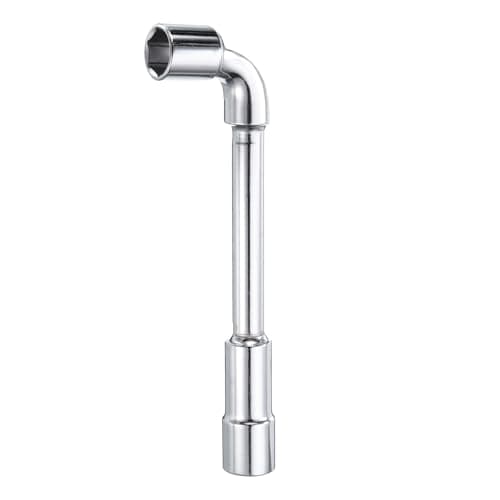 Image of sourcing map L Shaped Angled Hex Socket Wrench 16mm High Carbon Steel Double Ended Metric 6 Point Tubular Socket Spanner for General Repairing, Pipeline, Bicycle Car Maintenance