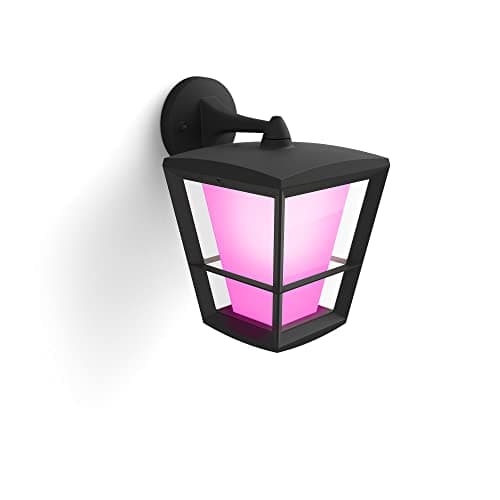Image of Philips Hue Econic White and Colour Ambiance LED Smart Garden Wall Light [Down Lantern], Works with Alexa, Google Assistant and Apple Homekit