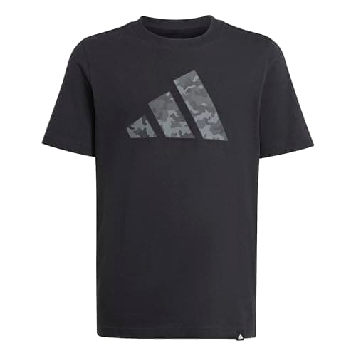Image of adidas Unisex Kids CAMO Graphic T-Shirt Junior, Black/camo, 9-10 Years