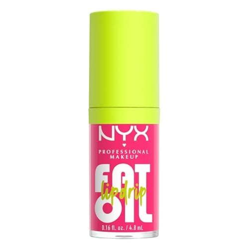 Image of NYX Professional Makeup Lip Oil, Fat Oil Lip Drip, High Shine Tinted Gloss, 12hr Hydrating Lip Treatment with Squalane, Non-Sticky, Vegan, Shade: Missed Call
