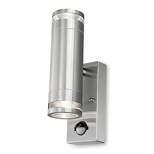 Image of 4lite Marinus Outdoor Up Down Wall Light (Stainless Steel) Rust Free IP44 Rated Motion Sensor Exterior Wall Lamp - 4L2/2306-4Yr Guarantee