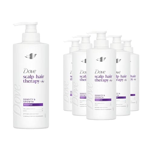 Image of Dove Scalp+ Hair Therapy Density and Growth Shampoo 400ml, 6 Pack - Strengthening Anti Hair Fall Formula with Amino Complex and Biotin for Visibly Thicker and Fuller Looking from Root to Tip