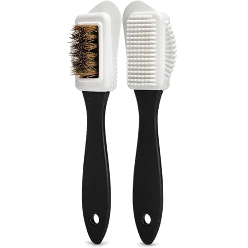 Image of Kaps Quality Suede Brush - 4 in 1 Ultimate Cleaning Shoe Brush for Suede and Nubuck, Brass Bristle, Cleans And Gives Perfect Nap