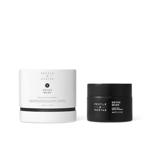 Image of Pestle & Mortar Detox Face Mask, Bio-Adaptive Purifying Clay Formula to detoxify, hydrate, and restore balance to all skin types., 1.76 oz