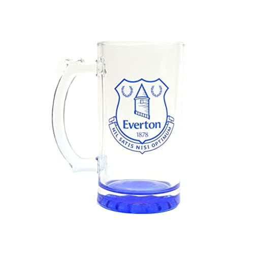 Image of Everton FC Crest Stein Mug (One Size) (Clear/Blue)