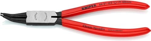 Image of KNIPEX Circlip Pliers for Internal Circlips in Bore Holes 45° Angled with Plastic Coating 180 mm, 44 31 J22
