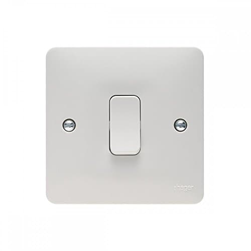 Image of Hager 10AX 1 Gang 1 Way Wall Switch - Sollysta Range