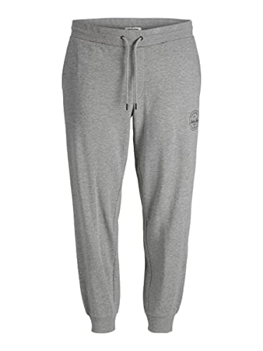 Image of Jack & Jones Mens Gordon Shark Sweatpants - Light Grey Melange - 42W