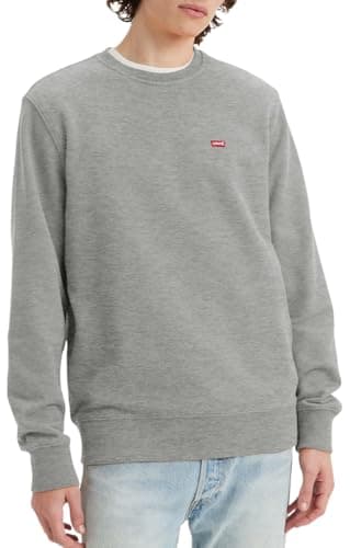 Image of Levi's Men's New Crew Sweatshirt, Chisel Grey Heather, S