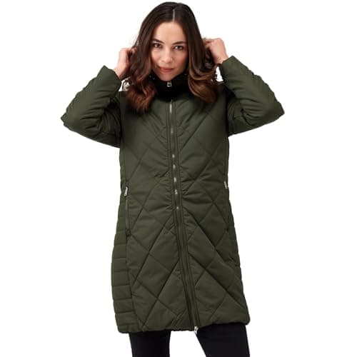 Image of Regatta Womens Fritha II Insulated Parka Jacket - Dark Khaki - 14