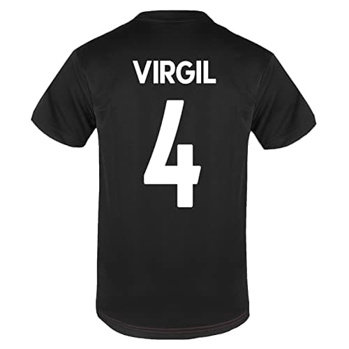 Image of Liverpool FC Mens Virgil 4 Poly T-Shirt Black LFC Medium