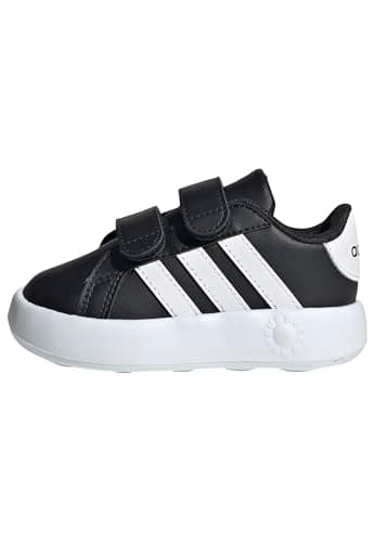 Image of adidas Unisex Baby Grand Court 2.0 Shoes Kids, Black/White, 8.5 UK Child