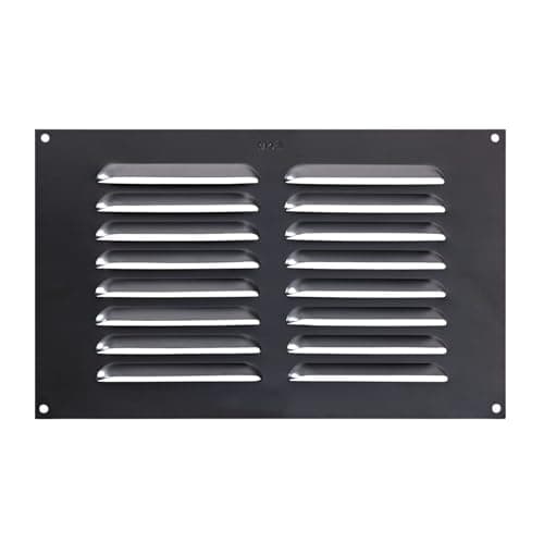 Image of Map Metal Louvre Air Vent Cover for Openings 9 x 6" (229 x 152mm), Suitable for Venting Gas Appliances, Internal/External Walls, Anthracite