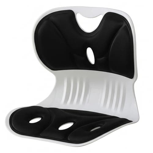 Image of AwnsIMfreien Ergonomic Back Support, Office Chair Posture Corrector - Large Black (36 * 31 * 31cm) For Desk, Office, Students & Kids With Pelvic Support & Breathable Design, Chair Posture Corrector