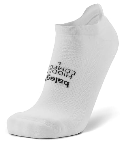 Image of Balega Hidden Comfort No Show Socks, Ultimate Moisture-Wicking Performance, Ergonomic Fit, Cushioned Support, Breathable Design, Ideal for Running and Daily Wear - White, Small (UK Size 4-7)