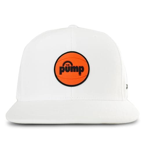 Image of Reebok Unisex's Pump Hat Baseball Cap, White/Orange, One Size