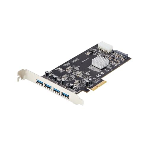 Image of StarTech.com 4-Port PCIe Card, USB 3.2 5Gbps, PCI Express Card With 4x Independent Controllers, 4x USB-A Ports