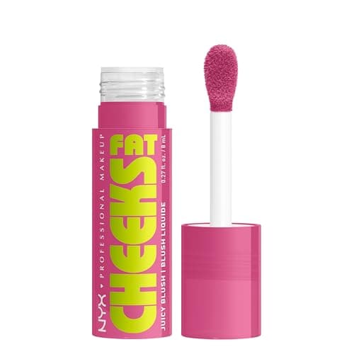Image of NYX Professional Makeup Fat Cheeks Juicy Blush, Liquid Blush, Up to 12H Wear, Hydrating & Buildable Formula, Vegan & Cruelty-Free, Dewy Finish, Shade: Plum Pop, 8ml